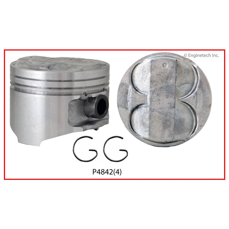 Enginetech P4842(4)STD Engine Piston Set Without Rings for Mazda Miata