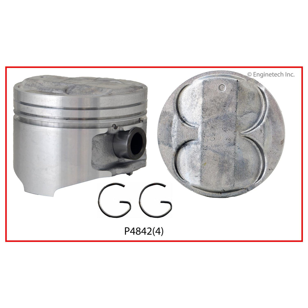 Enginetech P4842(4).50 Engine Piston Set Without Rings for Mazda Miata