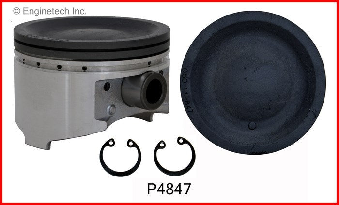Enginetech P4847(6)STD Engine Piston Set Without Rings for Mitsubishi Vehicles