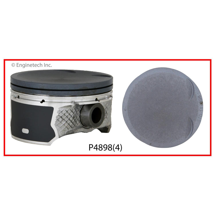 Enginetech P4898(4)STD Engine Piston Set Without Rings for Mazda 3 (2006-2013)