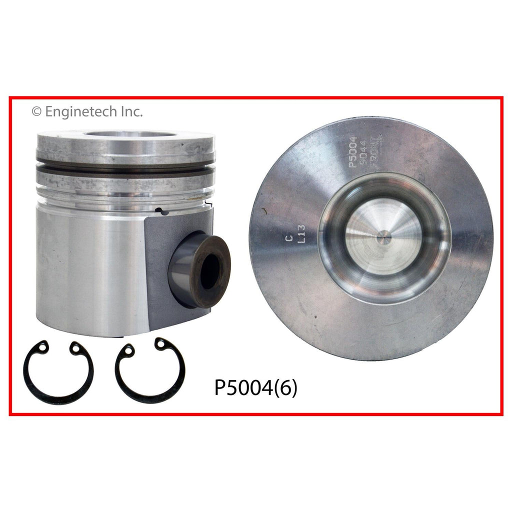 Enginetech P5004(6).50 Engine Piston Set Without Rings for Dodge Diesel Trucks