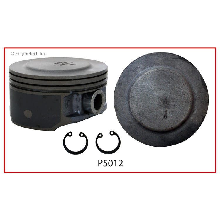 Enginetech P5012(1)STD Engine Single Piston Without Rings for GMC and Chevrolet SUVs