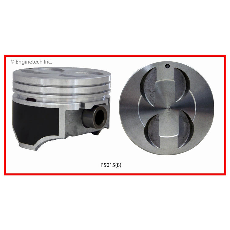 Enginetech P5015(8)060 Engine Piston Set Without Rings for Ford LTD Crown Victoria & Bronco (1987-1991)