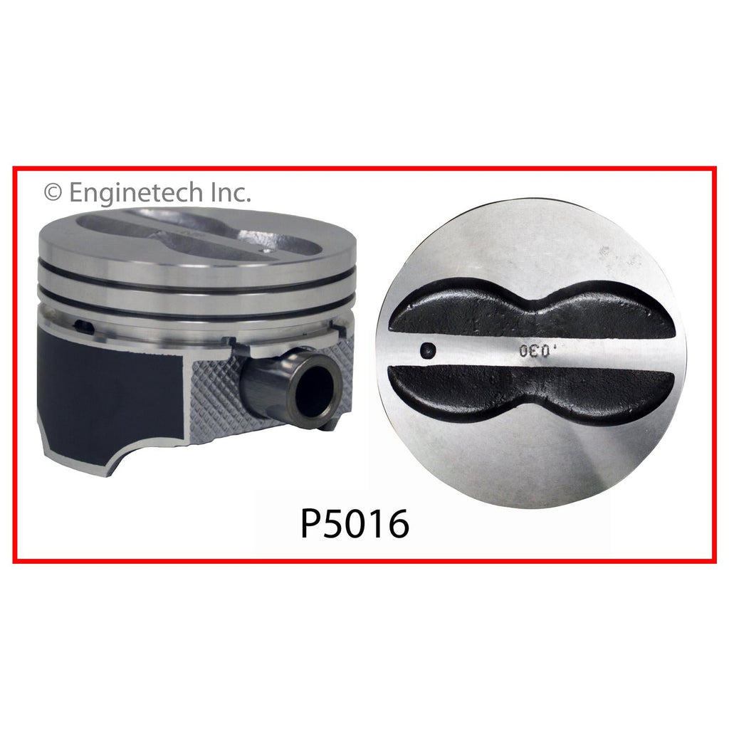 Enginetech P5016(1)STD Single Piston for Chevrolet, GMC, Buick Engines