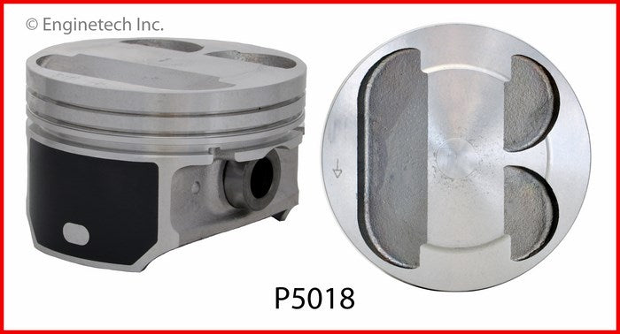 Enginetech P5018(4).50 Engine Piston Set Without Rings for Ford and Mazda Vehicles