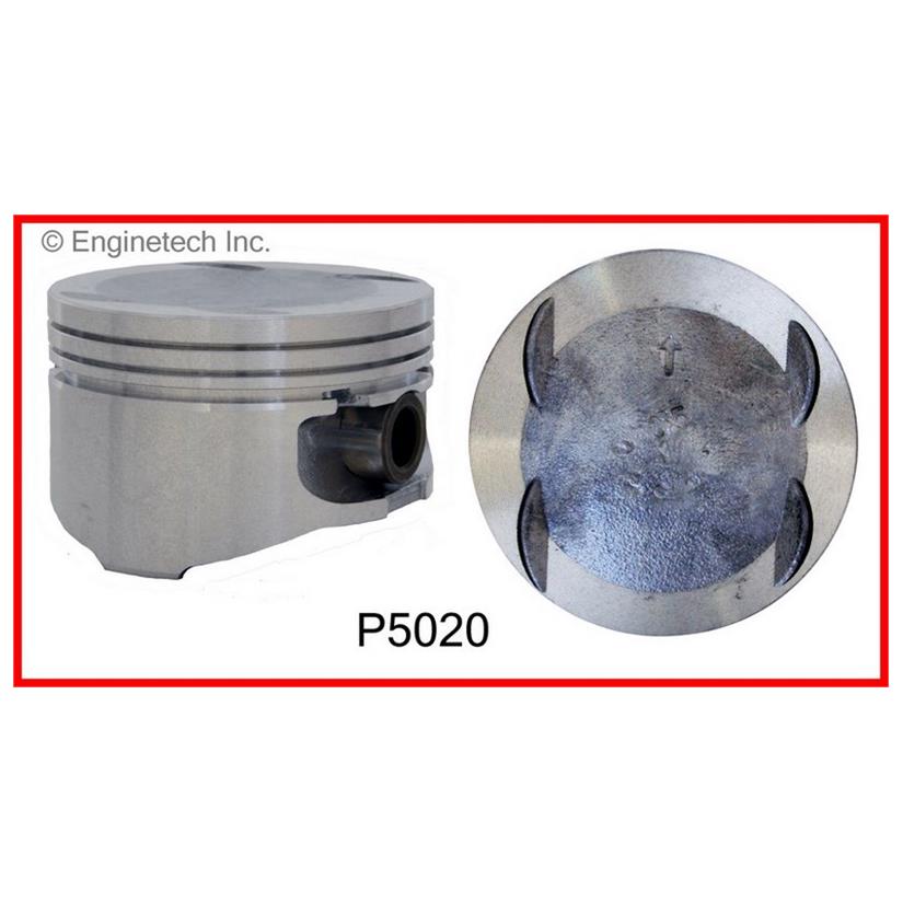 Enginetech P5020(4).50 Engine Piston Set without Rings for Buick Skylark and Chevrolet Beretta