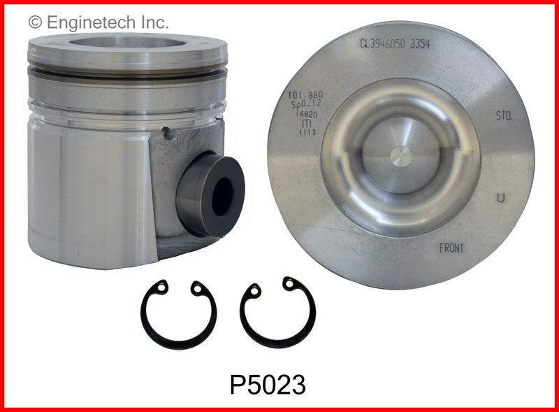Enginetech P5023(6)020 Engine Piston Set Without Rings for Dodge Ram 2500 and 3500