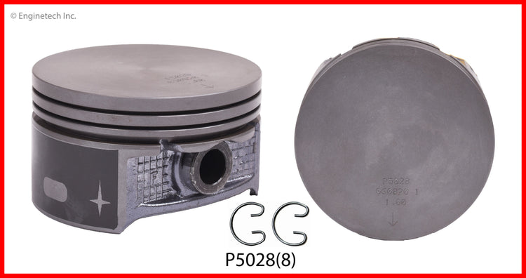 Enginetech P5028(8).50 Engine Piston Set Without Rings for Ford and Lincoln Models