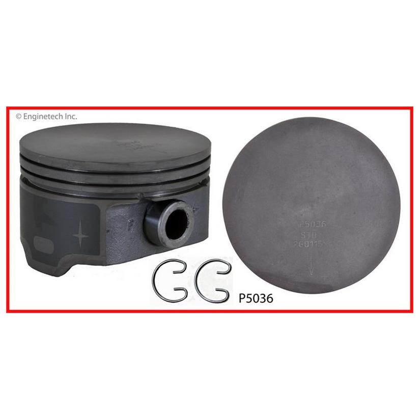 Enginetech P5036(8).50 Engine Piston Set Without Rings for GMC and Chevrolet SUVs and Trucks