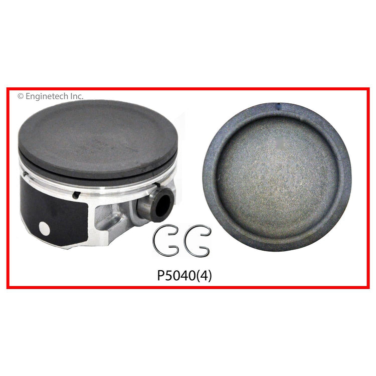 Enginetech P5040(4).50 Engine Piston Set Without Rings for Select 2004-2005 Saturn, Chevrolet, Oldsmobile Models
