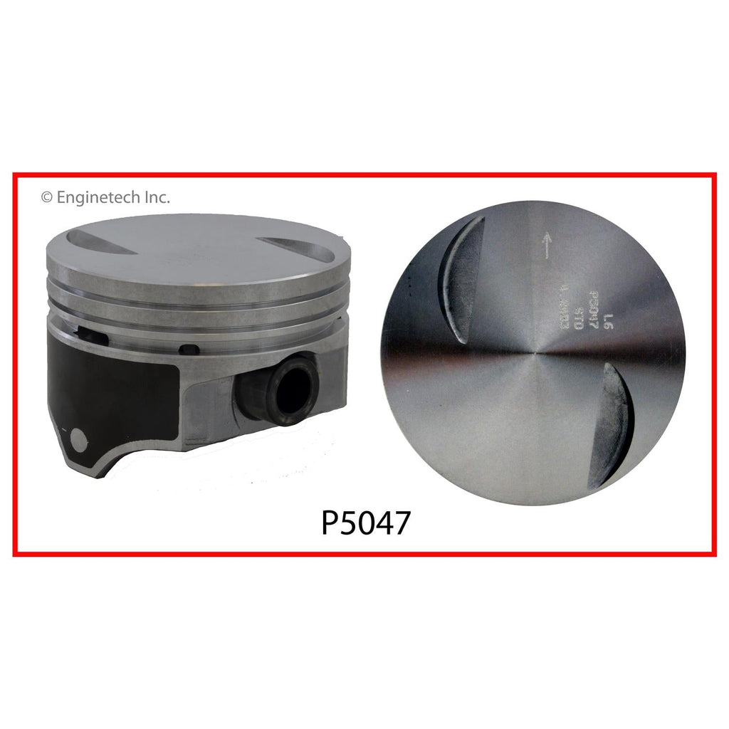 Enginetech P5047(1)STD Engine Single Piston Without Rings for Chevrolet Classic Models