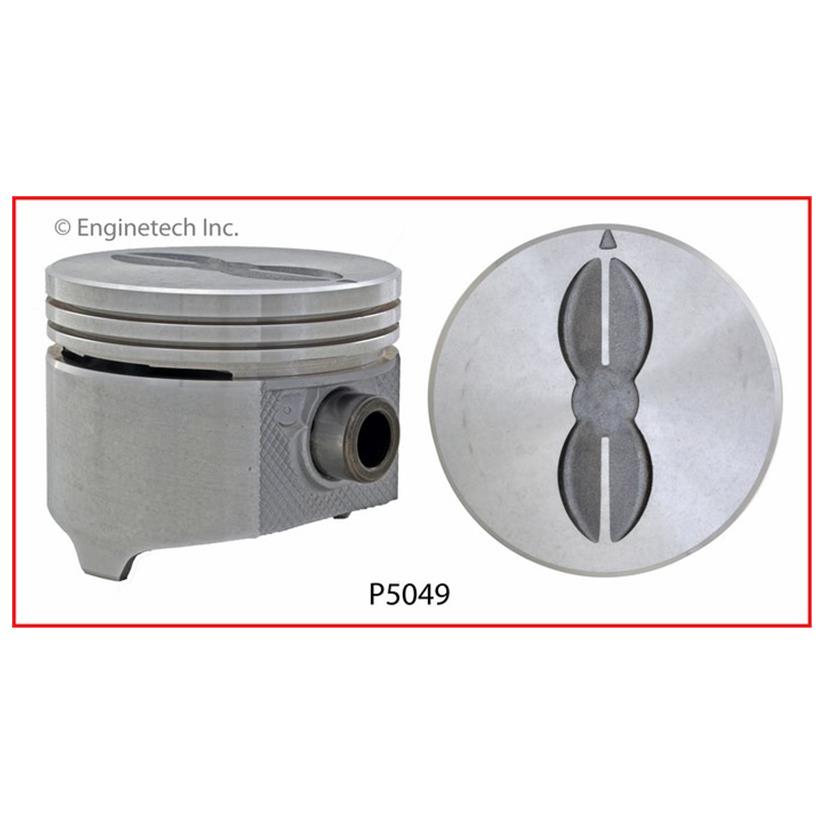 Enginetech P5049(8)040 Engine Piston Set Without Rings for Pontiac Vehicles