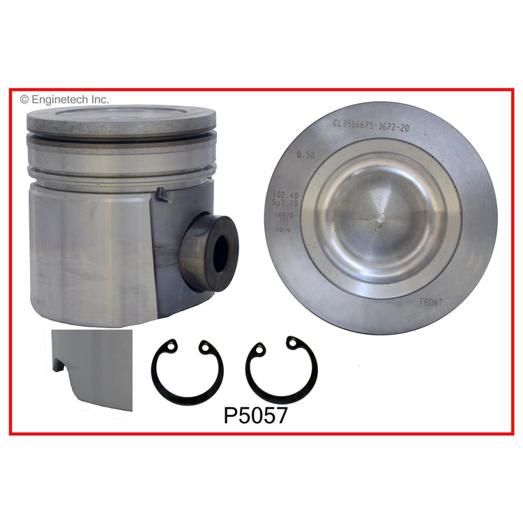 Enginetech P5057(6)STD Engine Piston Set Without Rings for Dodge Ram 2500/3500 (2003-2004)
