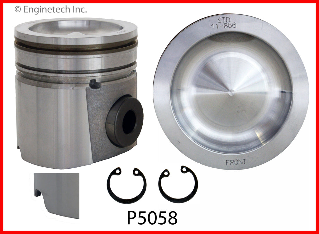 Enginetech P5058(1).50 Engine Single Piston - Without Rings for Dodge Ram 2500 and 3500 (2004-2009)