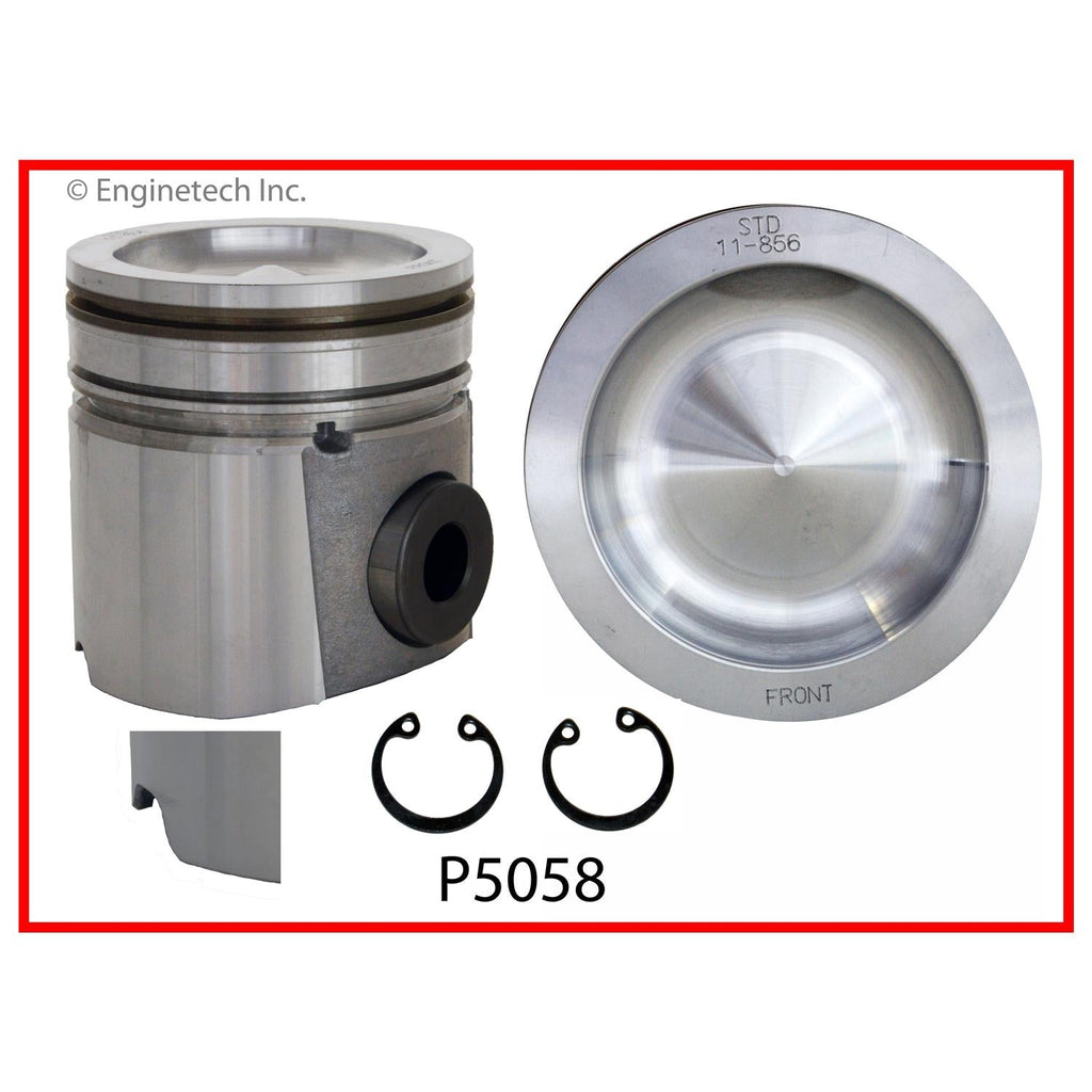 Enginetech P5058(6).50 Engine Piston Set Without Rings for Dodge Ram 2500 and 3500 (2004-2009)