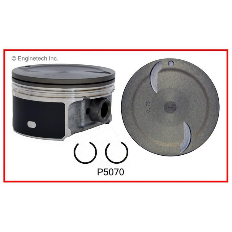 Enginetech P5070(8)040 Engine Piston Set Without Rings for Chevrolet and GMC 2012 Models