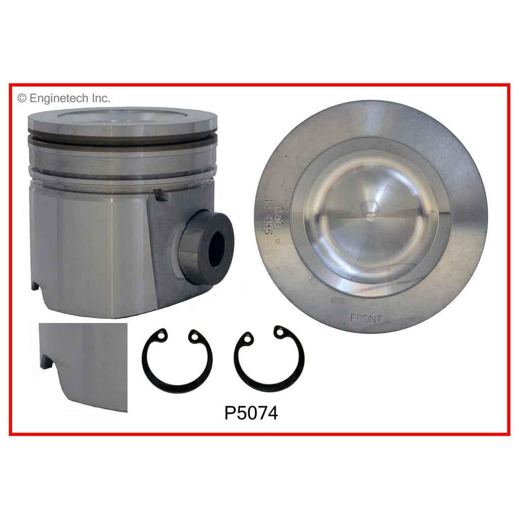 Enginetech P5074(6)030 Engine Piston Set Without Rings for Ram 2500 and 3500 (2012-2016)
