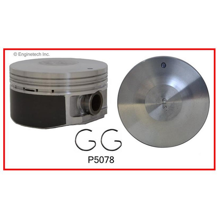 Enginetech P5078(8).25 Engine Piston Set Without Rings for Cadillac and Buick Vehicles
