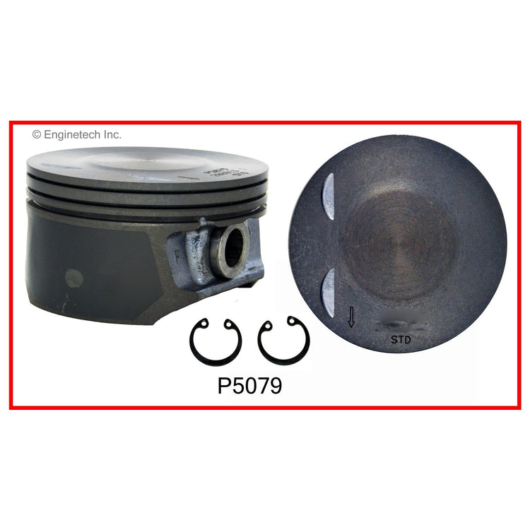 Enginetech P5079(1)STD Single Piston Without Rings for Chevrolet Colorado, GMC Canyon, Hummer H3, and Isuzu i-290