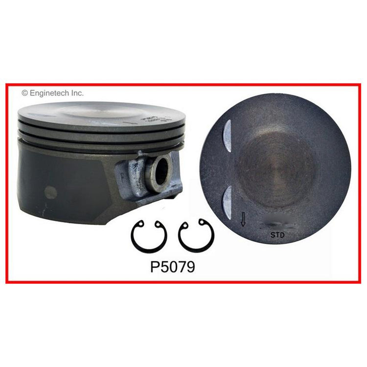 Enginetech P5079(5).50 Engine Piston Set Without Rings for Chevrolet Colorado, GMC Canyon, Hummer H3 (2007-2012)