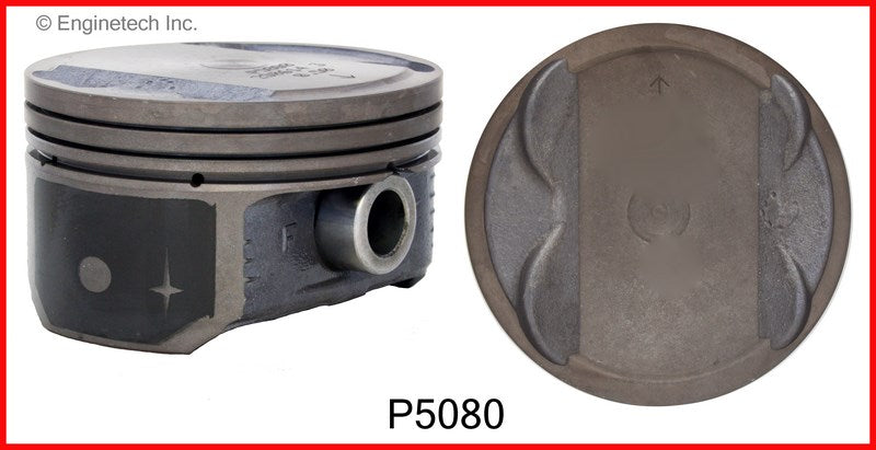 Enginetech P5080(4)STD Engine Piston Set Without Rings for Dodge and Jeep Models