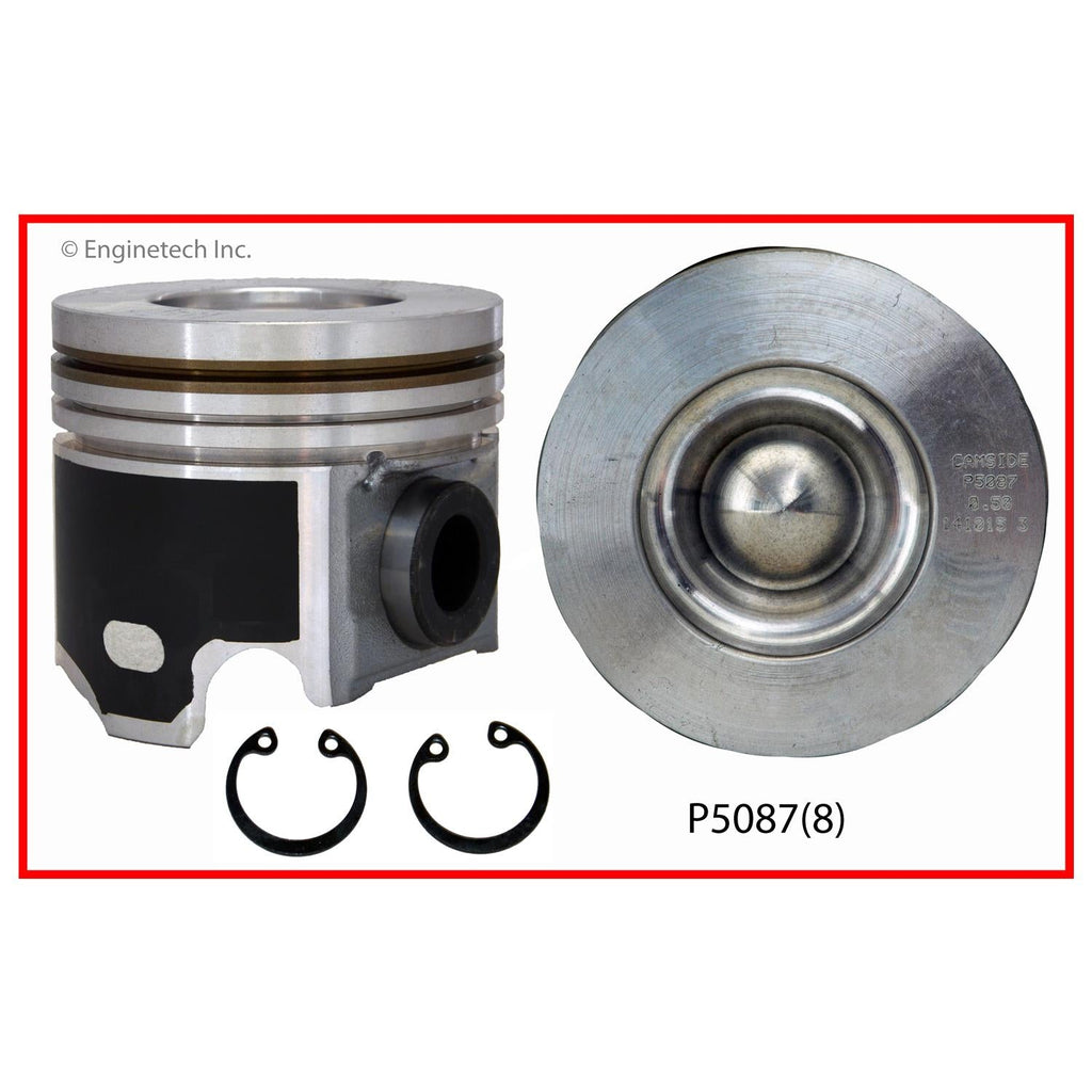 Enginetech P5087(8)STD Engine Piston Set Without Rings for Ford Excursion and Super Duty Models