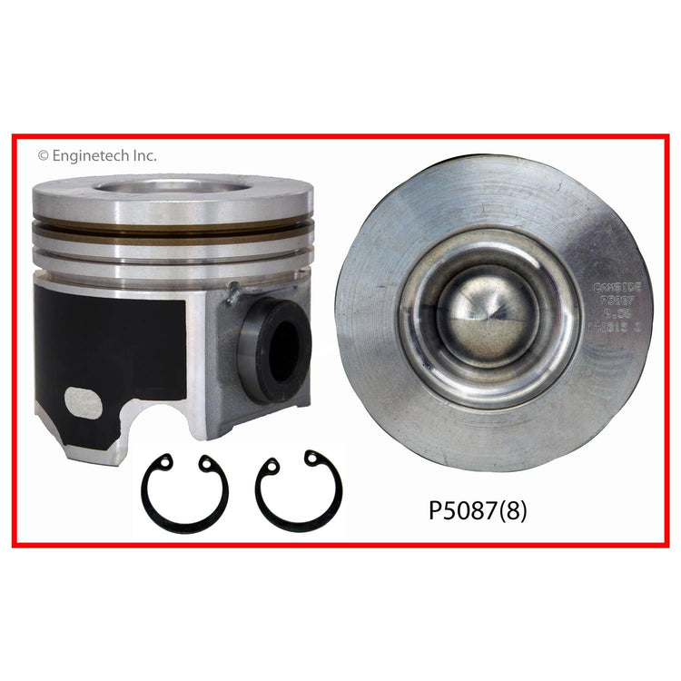 Enginetech P5087(8).50 Engine Piston Set Without Rings for Ford 2004-2005 Super Duty and E-Series Models