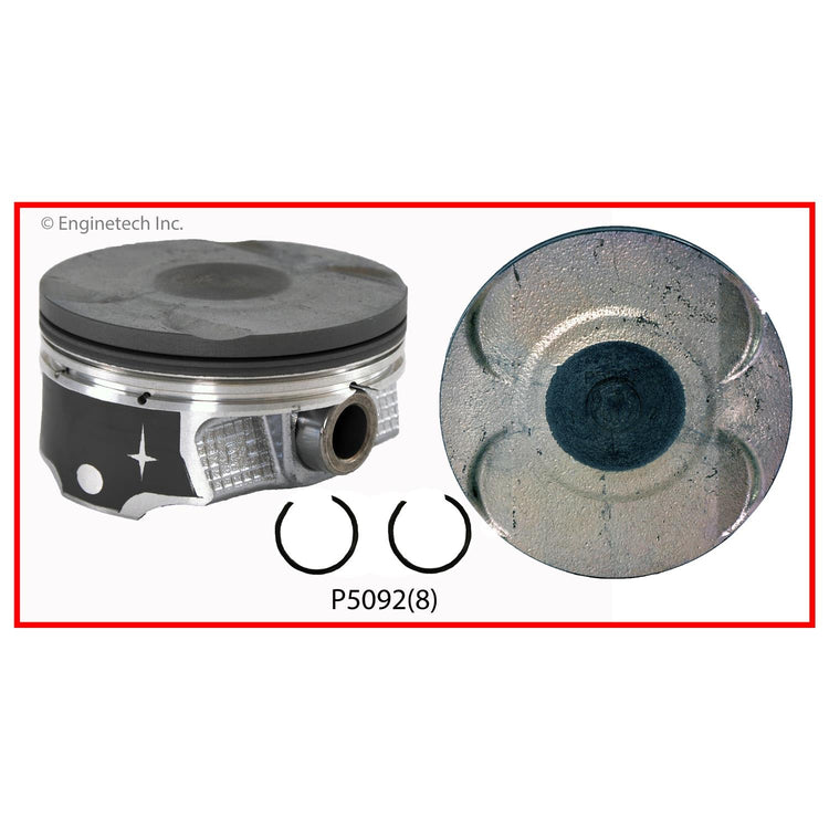Enginetech P5092(8)STD Engine Piston Set Without Rings for Ford F-150 (2011-2016)
