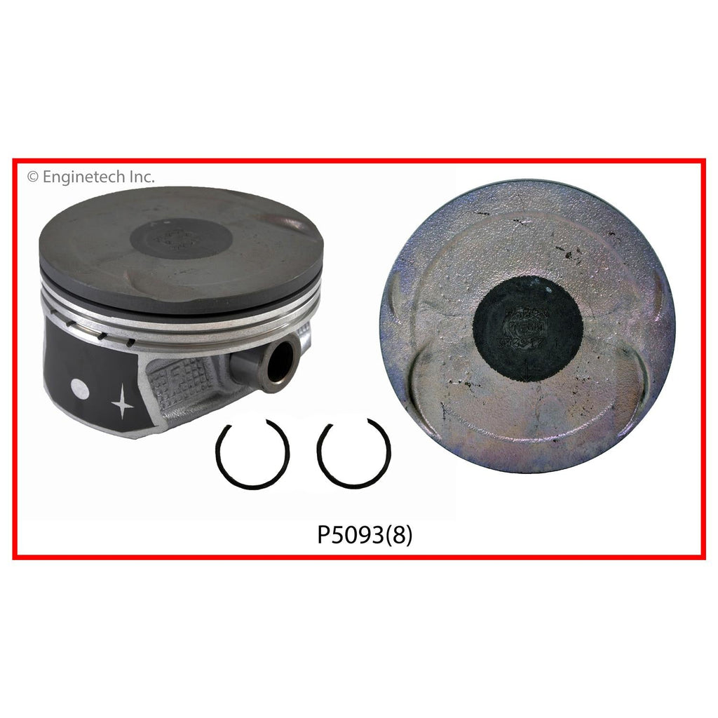 Enginetech P5093(8)STD Engine Piston Set Without Rings for Ford F-150 and Super Duty Models