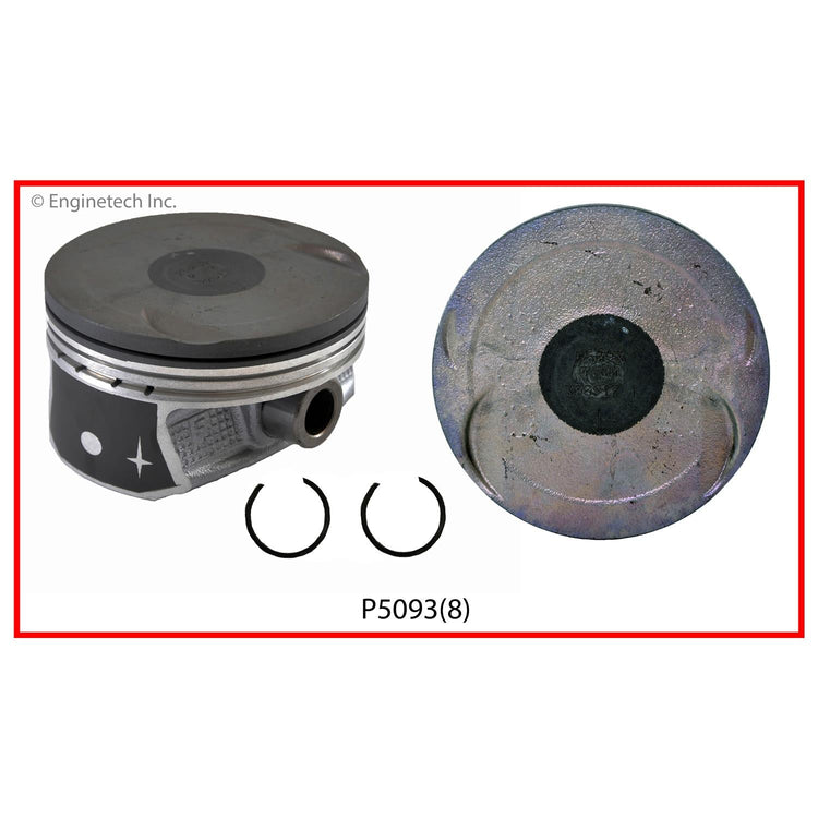 Enginetech P5093(8)STD Engine Piston Set Without Rings for Ford F-150 and Super Duty Models