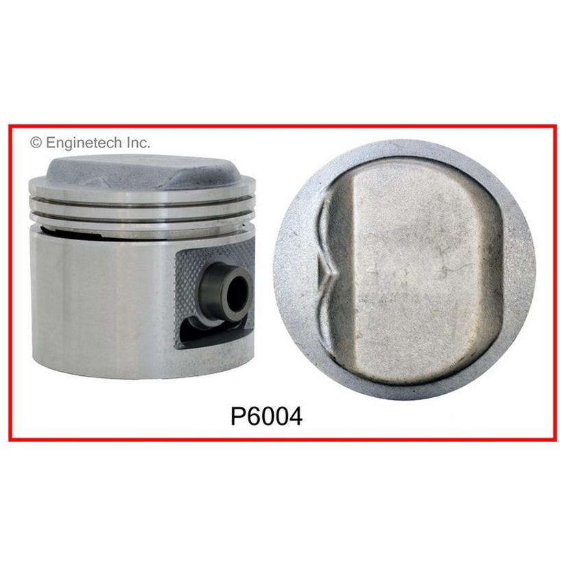 Enginetech P6004(8)030 Engine Piston Set Without Rings for Buick Models