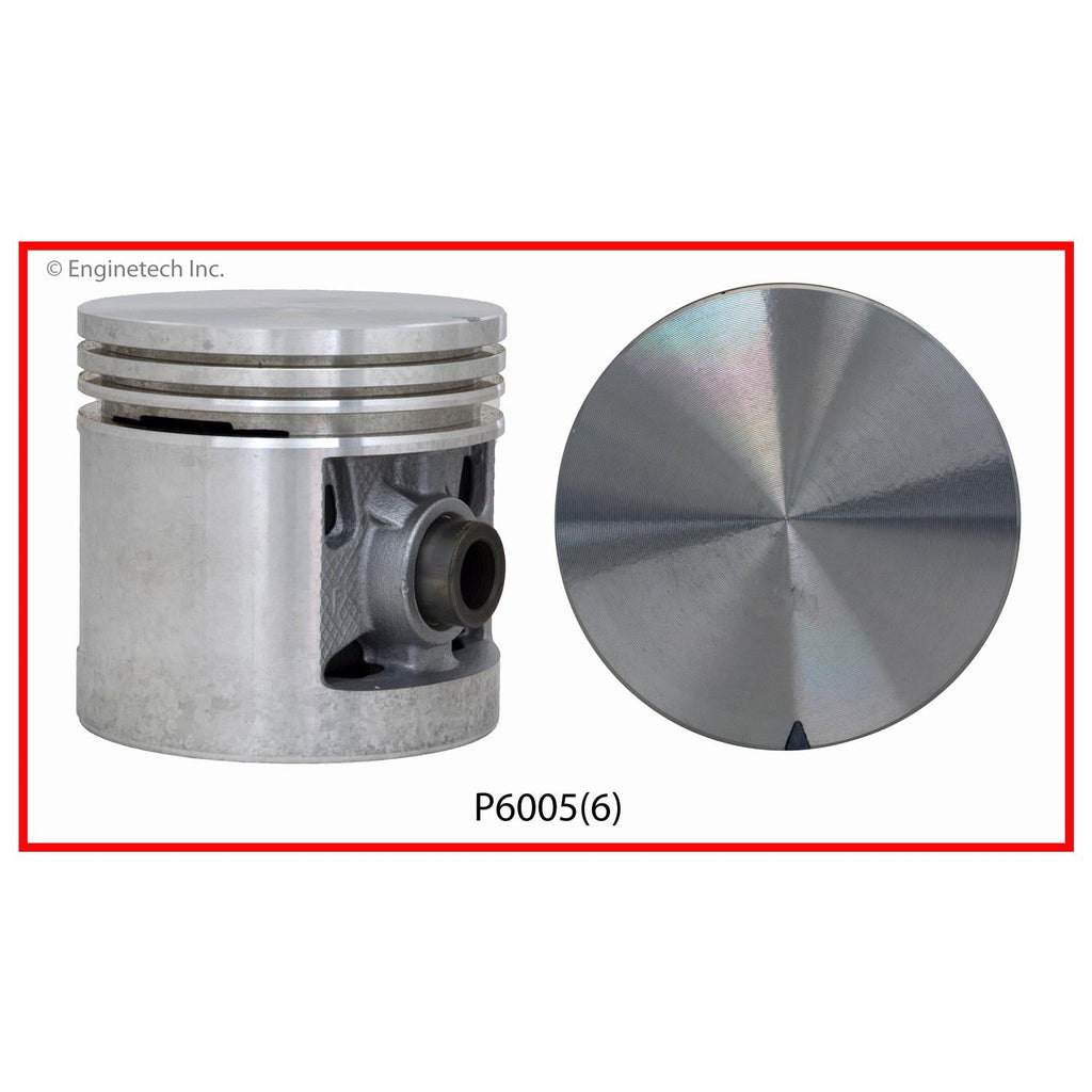 Enginetech P6005(6)030 Engine Piston Set Without Rings for Classic Chevrolet Vehicles