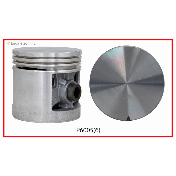 Enginetech P6005(6)030 Engine Piston Set Without Rings for Classic Chevrolet Vehicles