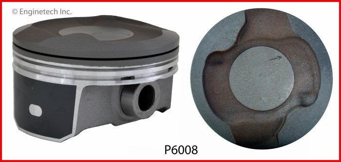 Enginetech P6008(8)STD Engine Piston Set Without Rings for Ram, Dodge, Jeep Models
