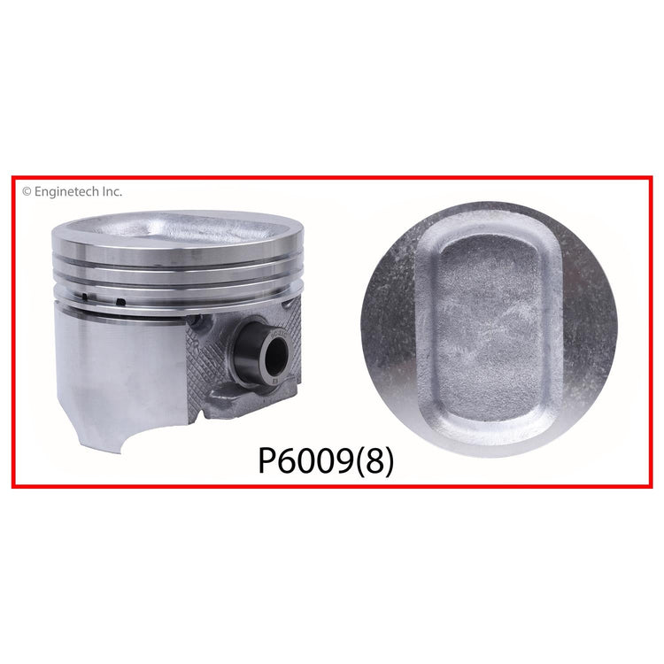 Enginetech P6009(8)060 Engine Piston Set Without Rings for Cadillac Chassis and Calais Models