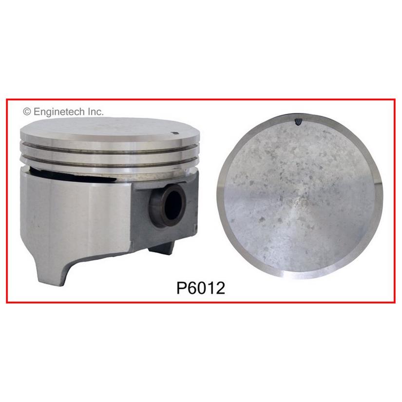 Enginetech P6012(8)030 Engine Piston Set Without Rings for 1977-1980 Pontiac and Buick Models