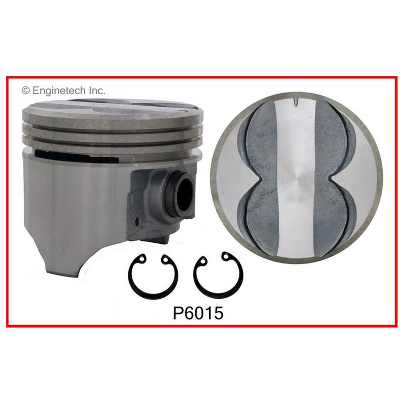 Enginetech P6015(8)030 Engine Piston Set Without Rings for Classic Mopar Vehicles