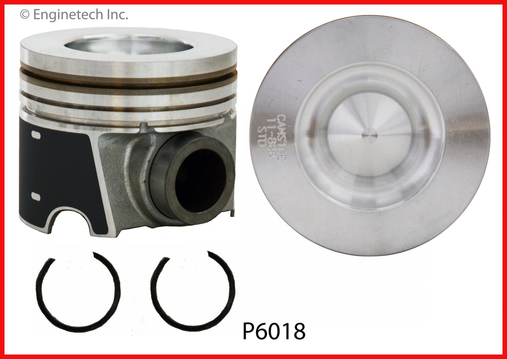 Enginetech P6018(8).50 Engine Piston Set Without Rings for Ford Super Duty 2008-2010
