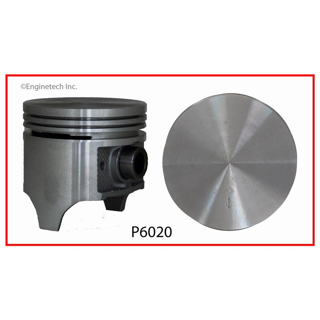 Enginetech P6020(6)060 Engine Piston Set Without Rings for 1961-1966 Ford P-100 and P-350 Trucks
