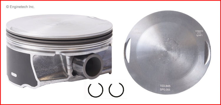 Enginetech P6400(8).50 Engine Piston Set Without Rings for Chrysler, Dodge, Jeep 2012-2014