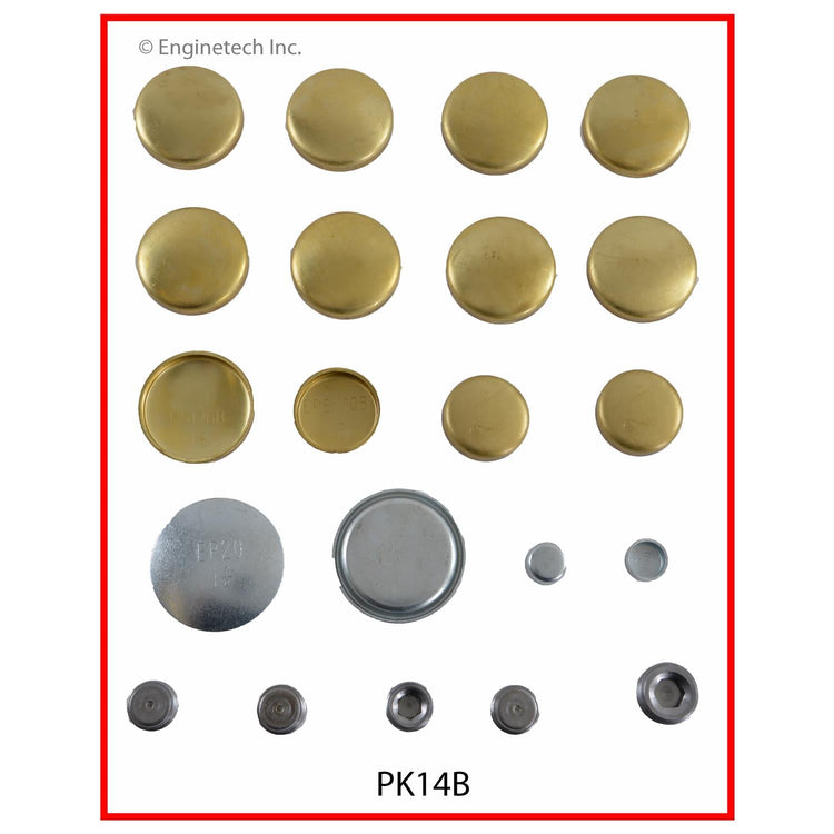 Enginetech PK14B Brass Engine Expansion Plug Kit for Engine Rebuilds