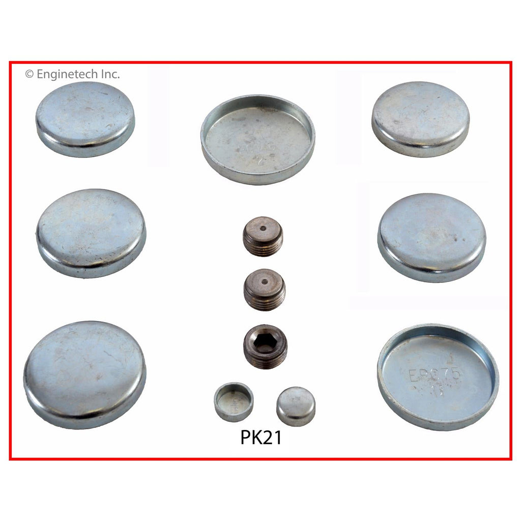 Enginetech PK21 Engine Expansion Plug Kit for Cadillac Commercial and Calais Chassis