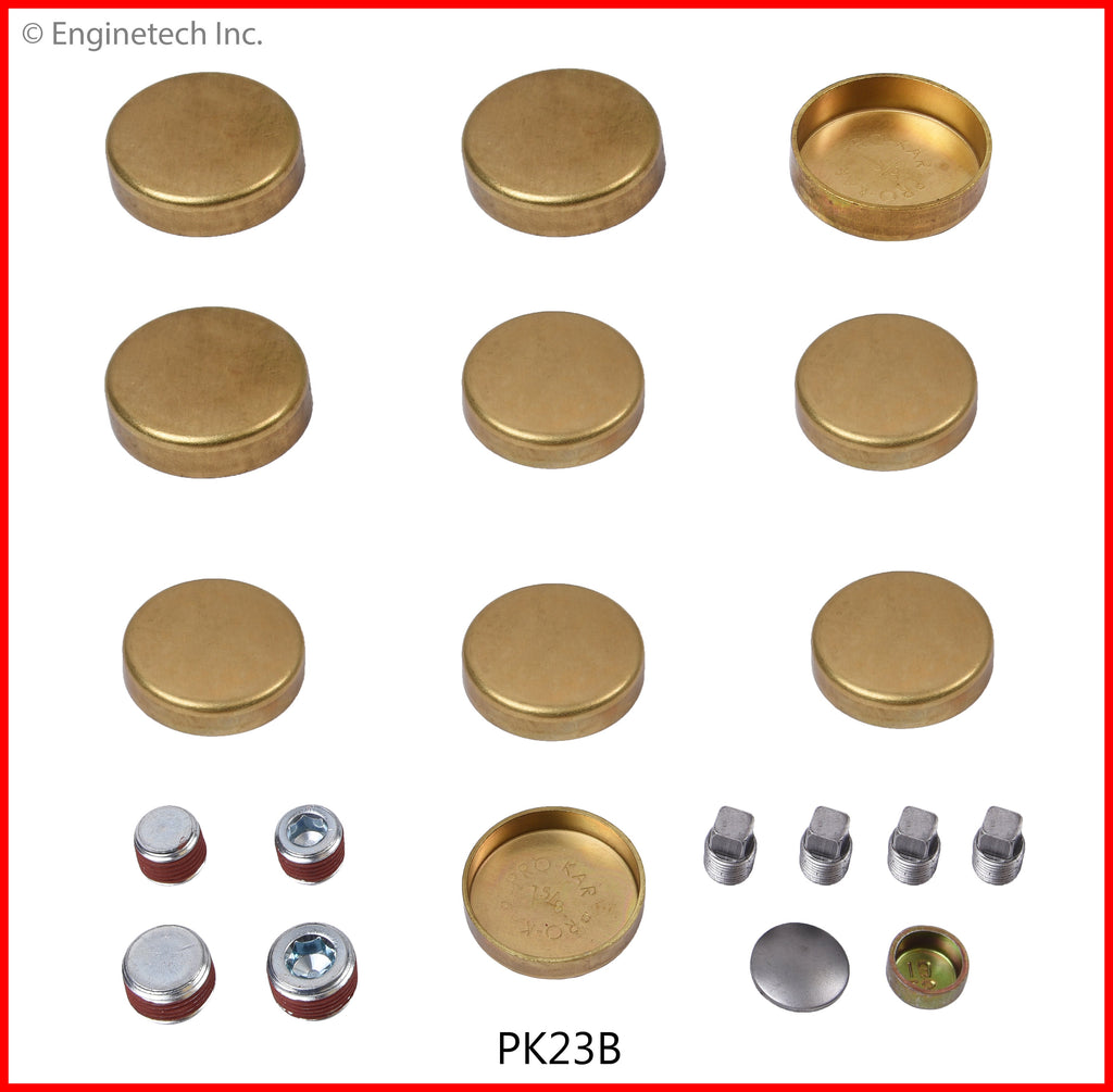 Enginetech Brass Engine Expansion Plug Kit PK23B for Engine Rebuilding