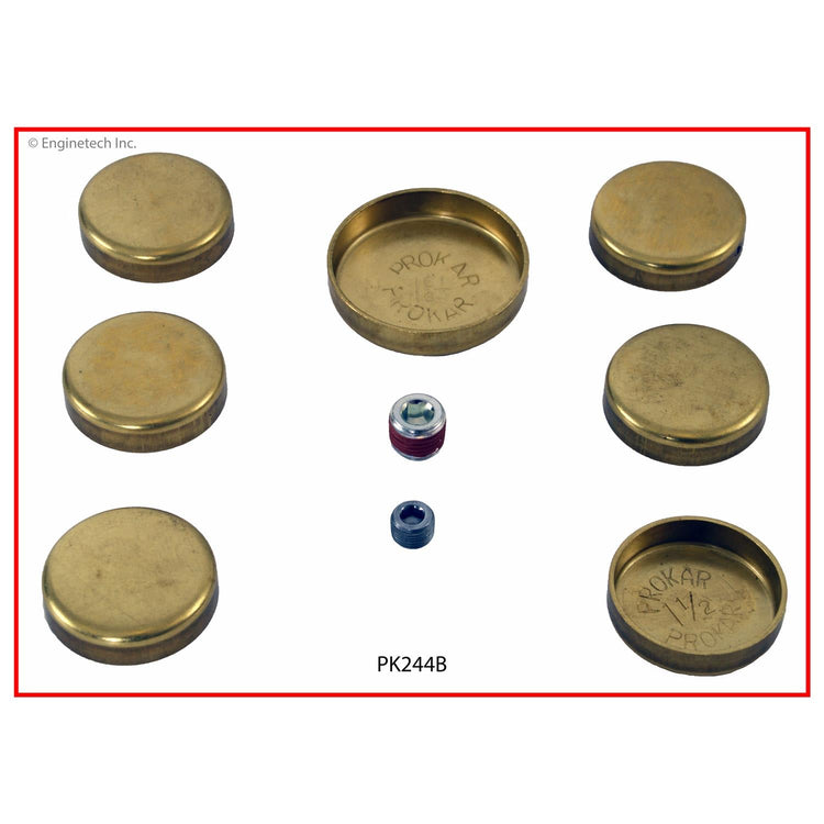 Enginetech PK244B Brass Engine Expansion Plug Kit for Buick and Skylark Models