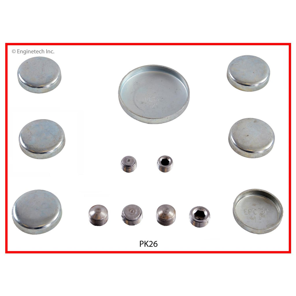 Enginetech PK26 Engine Expansion Plug Kit — Steel, Iron Engine Replacement Components