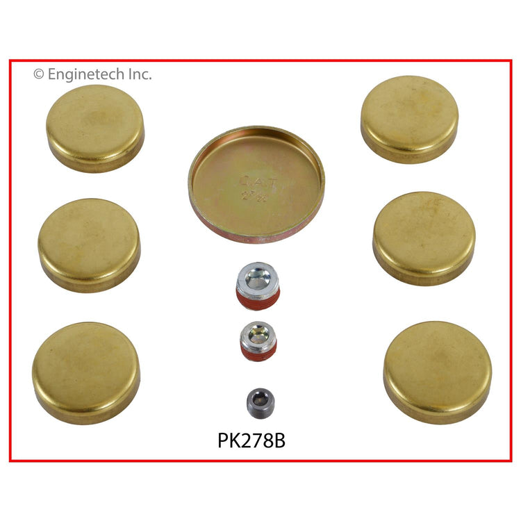Enginetech Brass Engine Expansion Plug Kit - Part Number PK278B for Ford and Mazda Vehicles