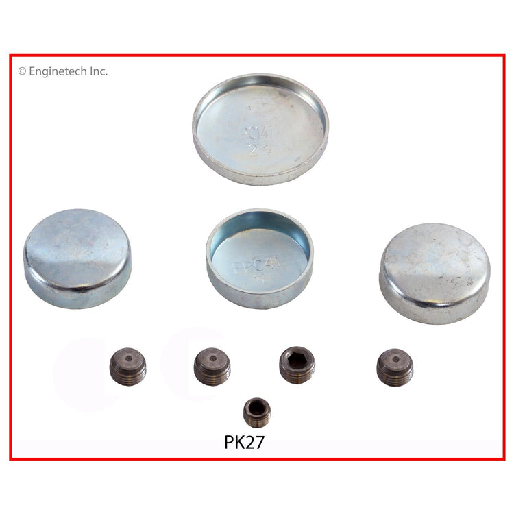 Enginetech PK27 Engine Expansion Plug Kit for Ford EXP and Escort (Iron, Steel)