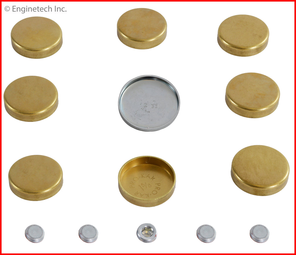 Enginetech PK2B Brass Engine Expansion Plug Kit for Chevrolet Models