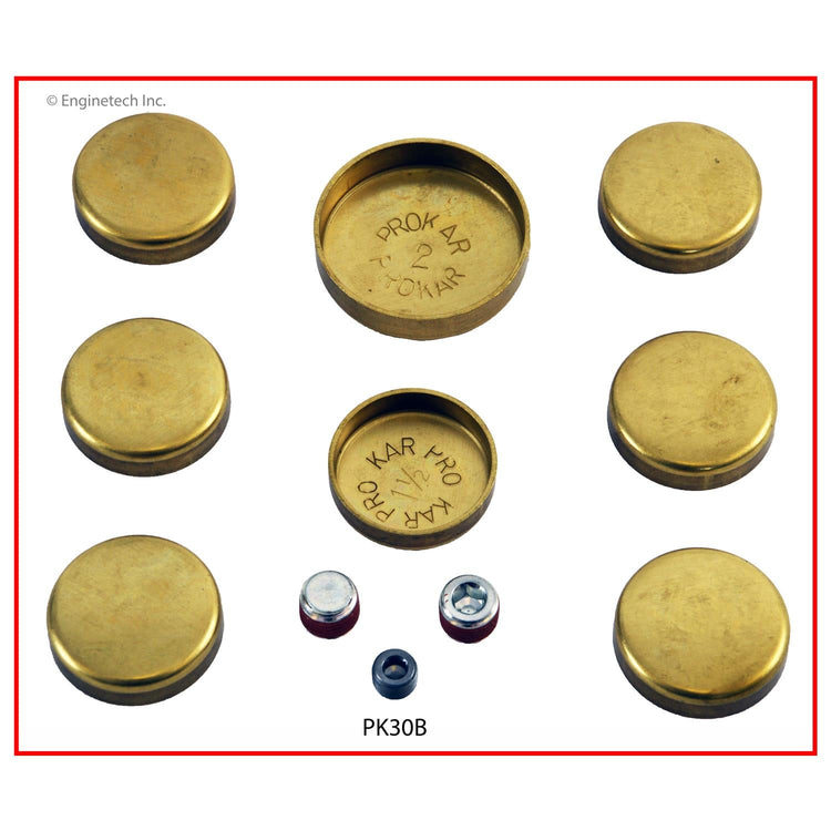 Enginetech PK30B Brass Engine Expansion Plug Kit for Classic Ford and Mercury Models