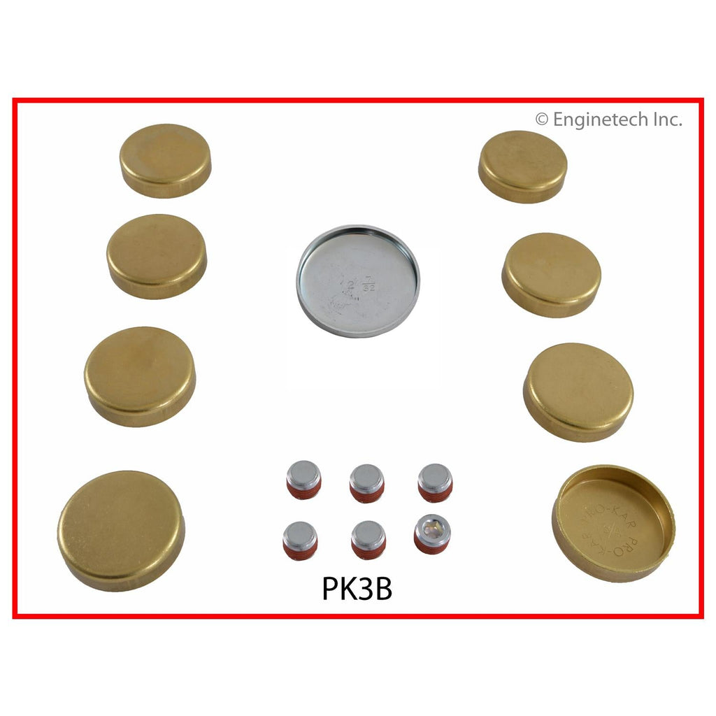 Enginetech PK3B Brass Engine Expansion Plug Kit for Engine Rebuilds